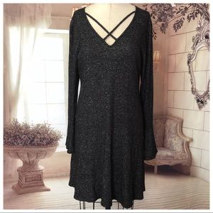 Moa Moa sweater dress with bell sleeves Large